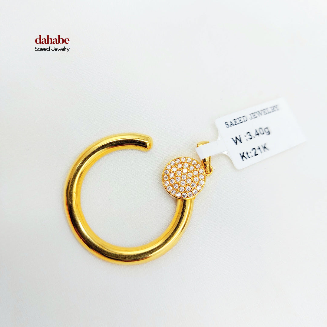 21K Gold Nail Pendant