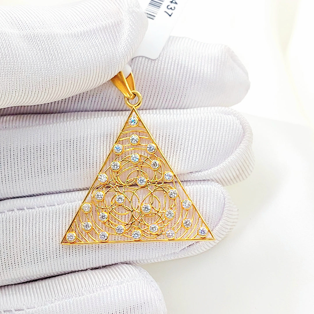 21K تعليقة اكسترا مرصع-مجوهرات الشيخ سعيد-Saeed Jewelry 