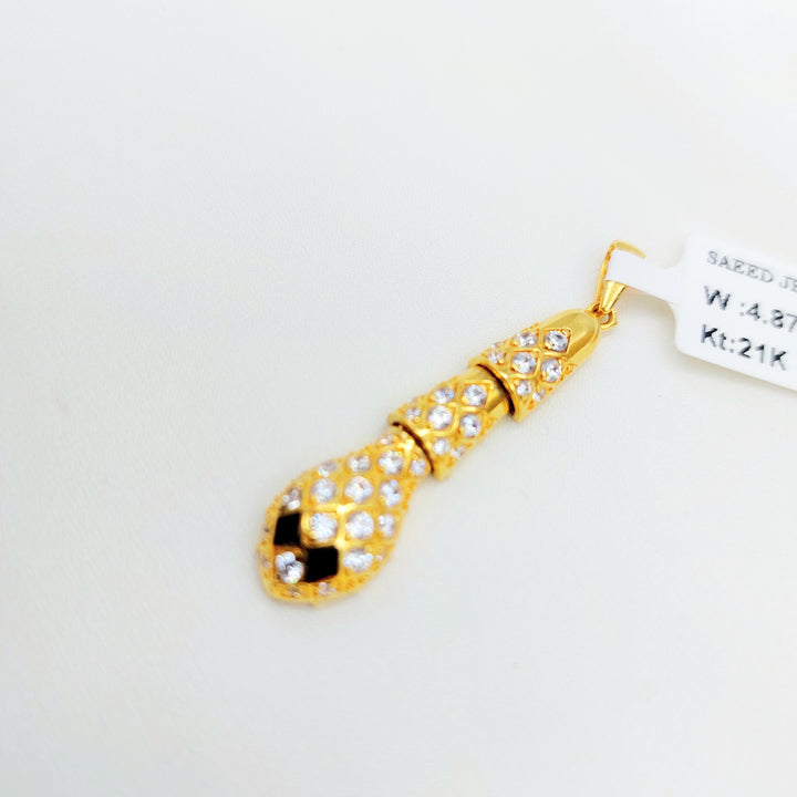 21K Gold Snake Pendant
