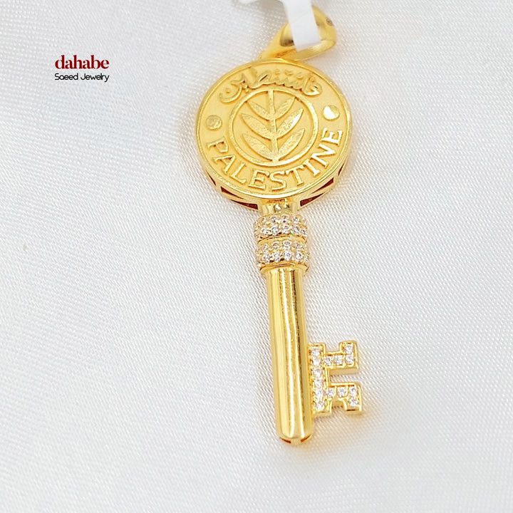 21K تعليقة فلسطين مرصع-مجوهرات الشيخ سعيد-Saeed Jewelry 