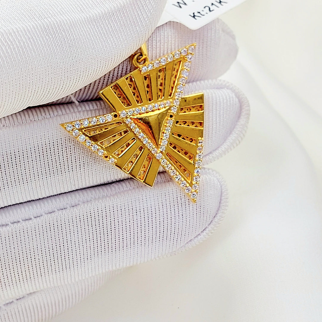 21K تعليقة اكسترا مرصع-مجوهرات الشيخ سعيد-Saeed Jewelry 