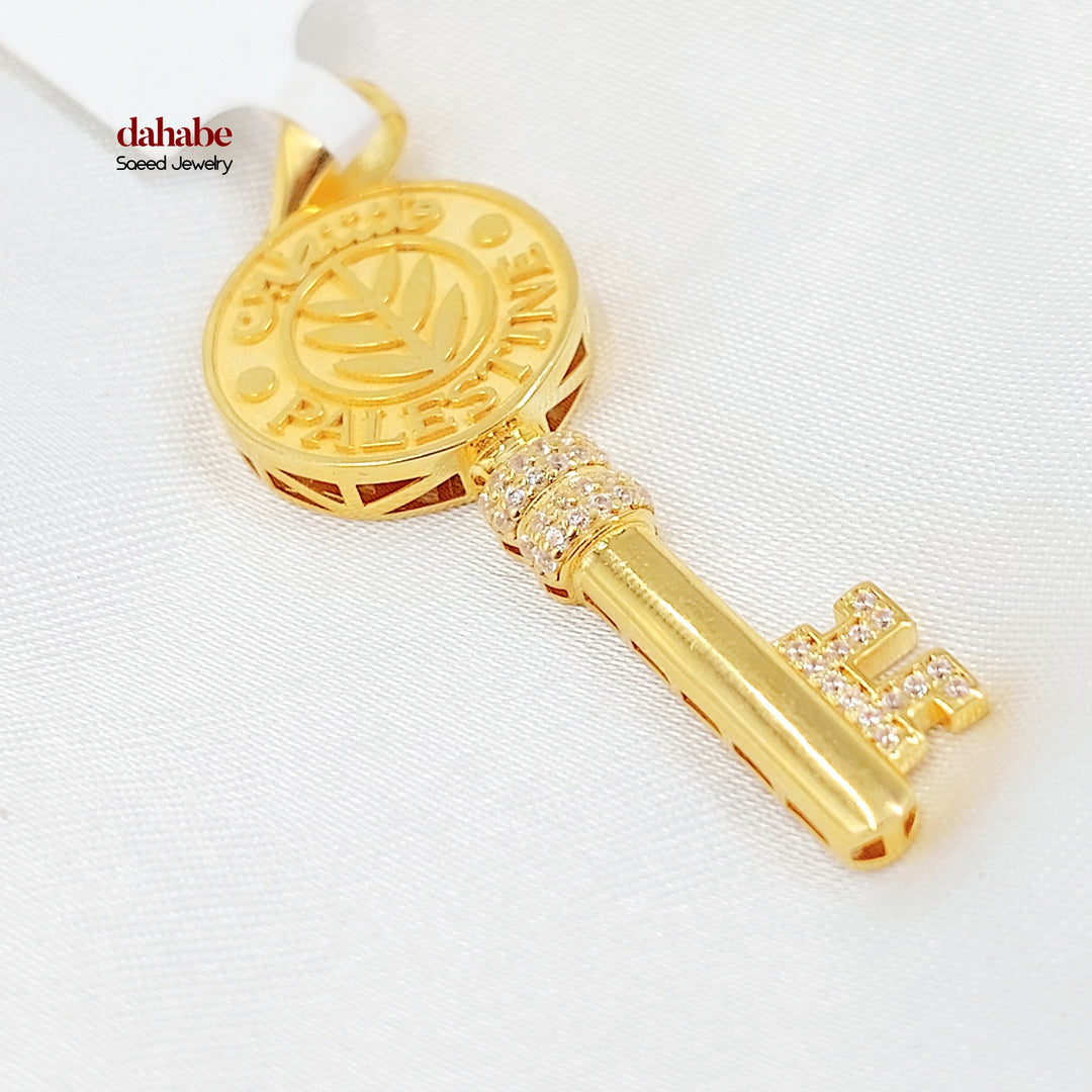 21K تعليقة فلسطين مرصع-مجوهرات الشيخ سعيد-Saeed Jewelry 