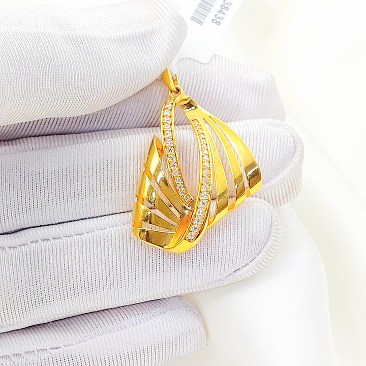 21K تعليقة اكسترا مرصع-مجوهرات الشيخ سعيد-Saeed Jewelry 