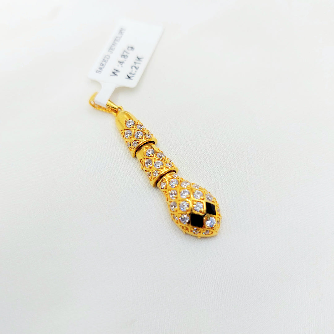 21K Gold Snake Pendant