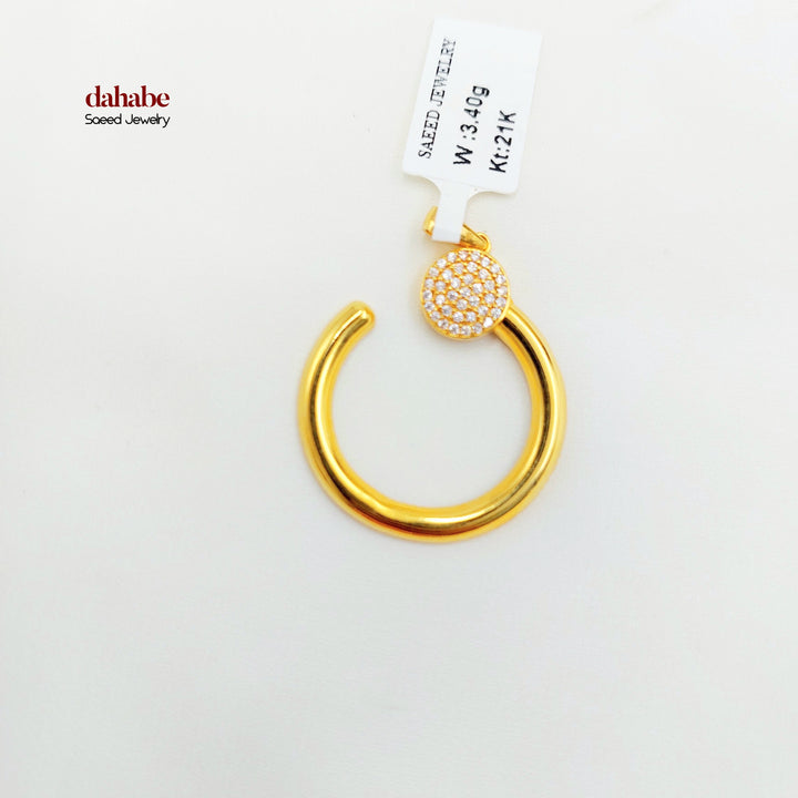 21K Gold Nail Pendant
