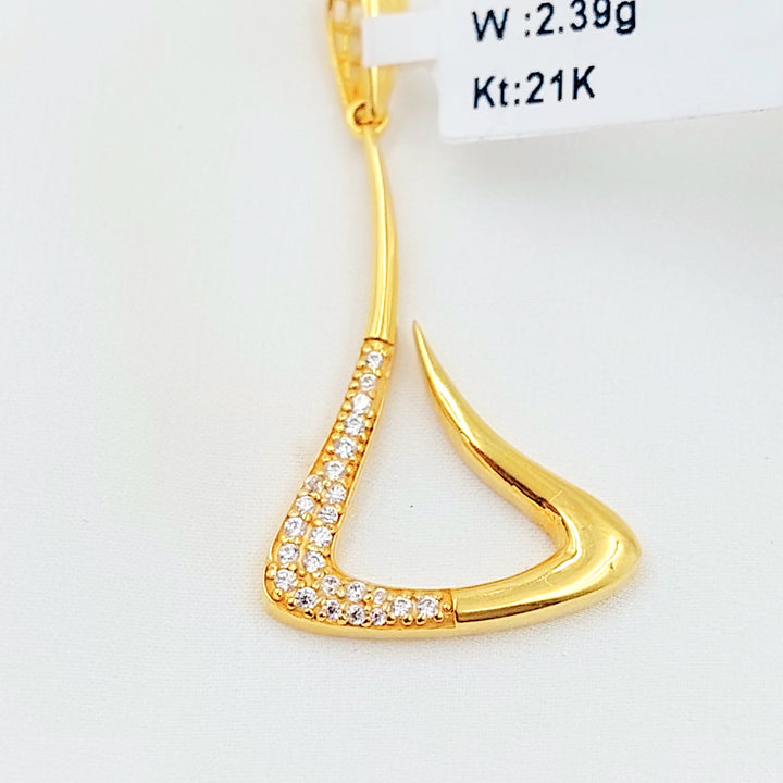 21K تعليقة اكسترا مرصع-مجوهرات الشيخ سعيد-Saeed Jewelry 
