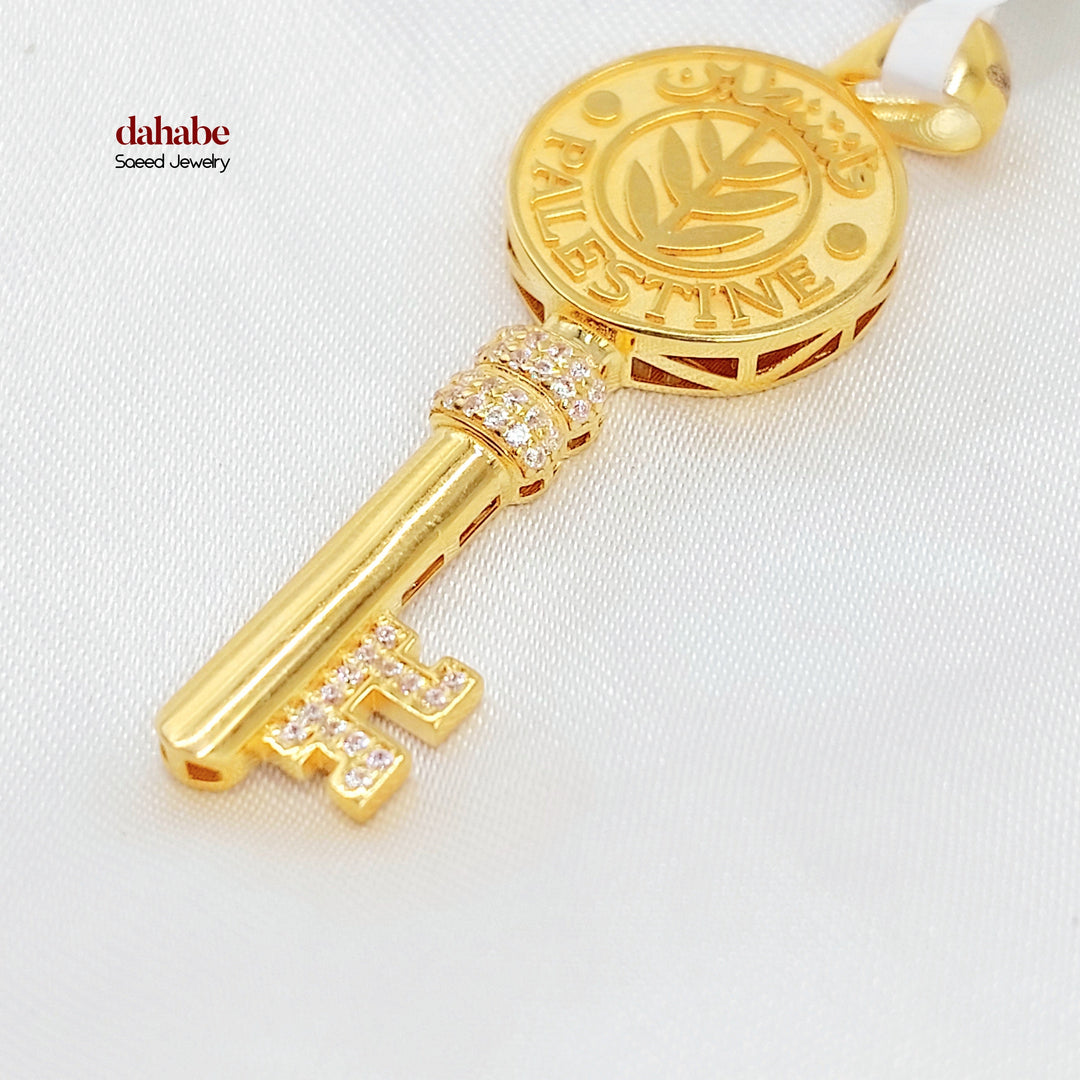 21K تعليقة فلسطين مرصع-مجوهرات الشيخ سعيد-Saeed Jewelry 
