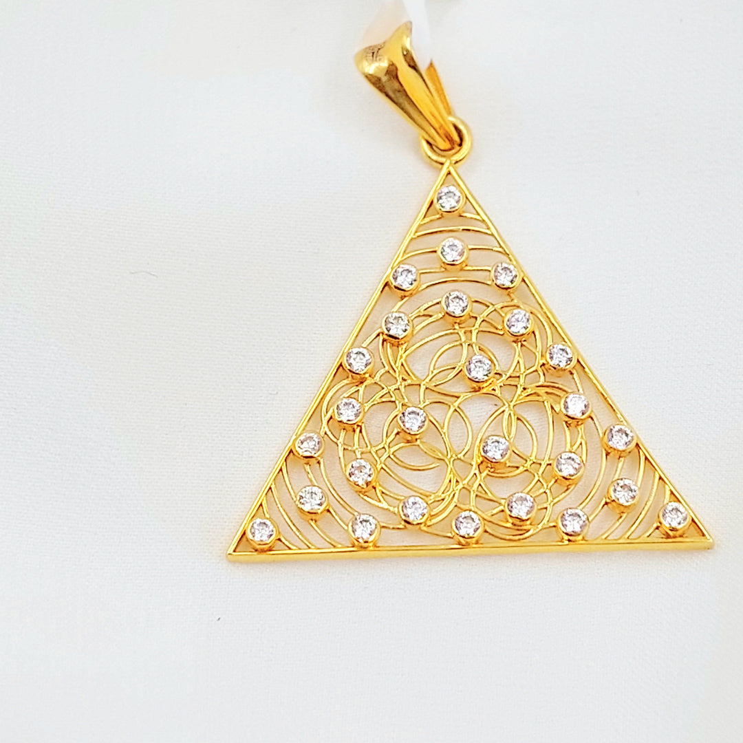 21K تعليقة اكسترا مرصع-مجوهرات الشيخ سعيد-Saeed Jewelry 