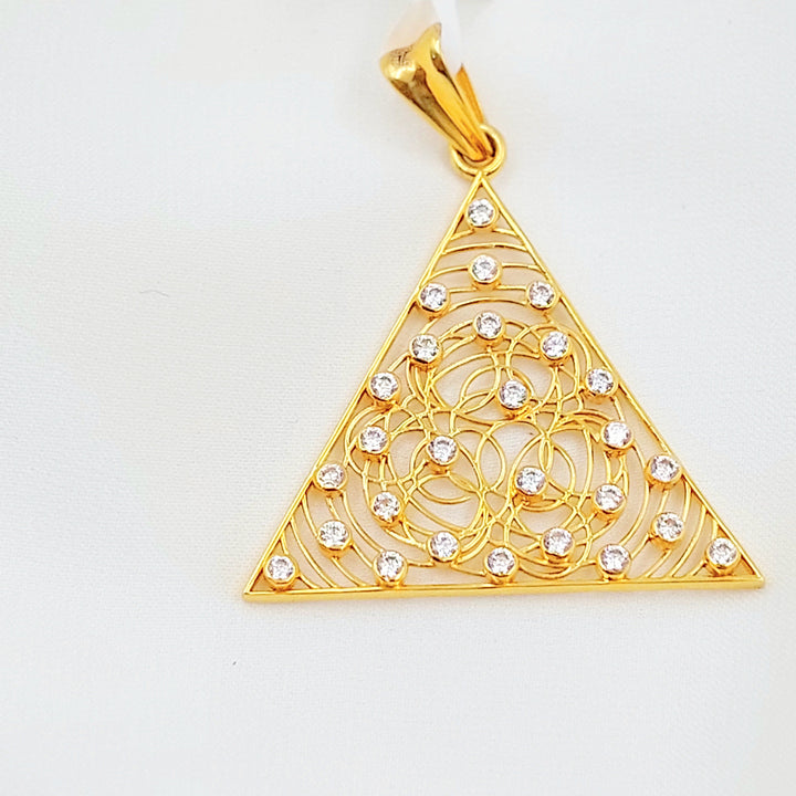 21K تعليقة اكسترا مرصع-مجوهرات الشيخ سعيد-Saeed Jewelry 