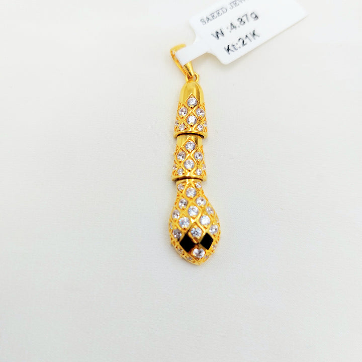 21K Gold Snake Pendant