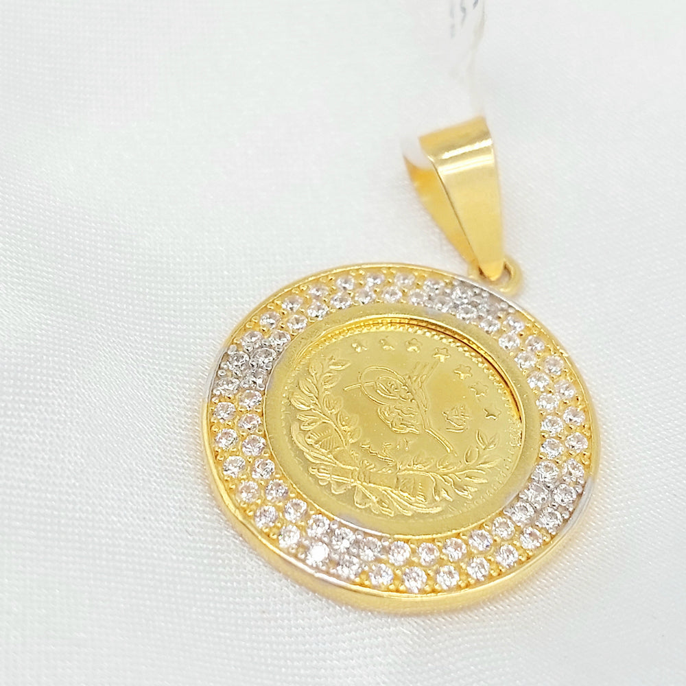 21K تعليقة رشادي مرصع-مجوهرات الشيخ سعيد-Saeed Jewelry 