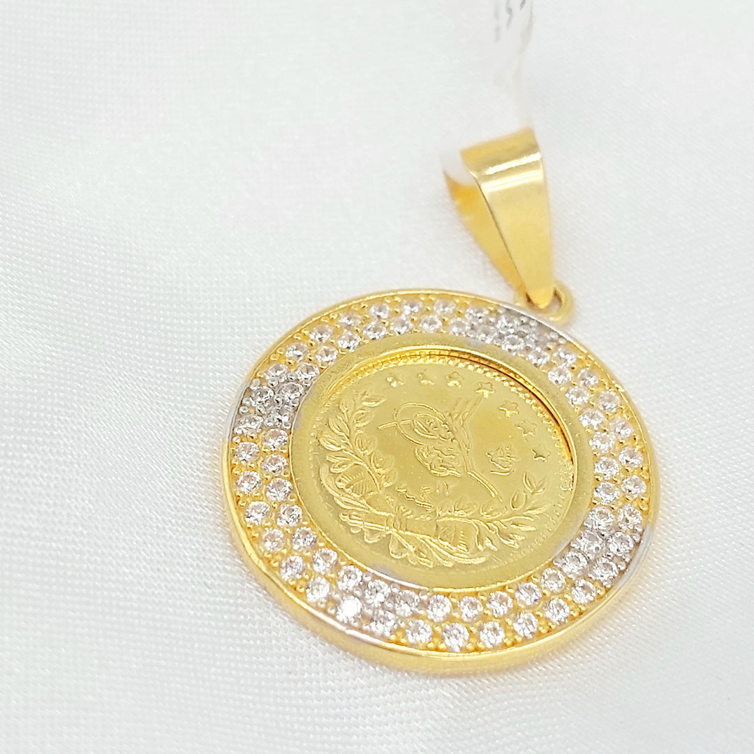 21K تعليقة رشادي مرصع-مجوهرات الشيخ سعيد-Saeed Jewelry 