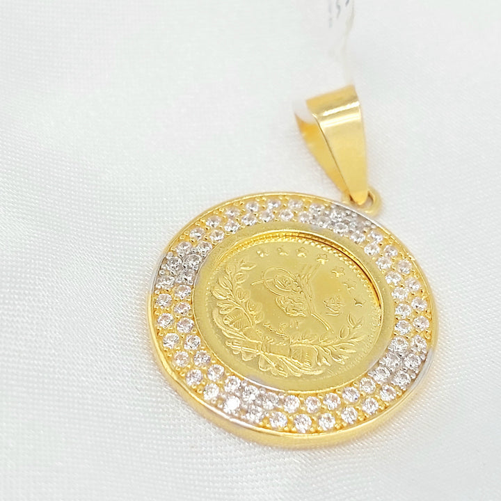 21K تعليقة رشادي مرصع-مجوهرات الشيخ سعيد-Saeed Jewelry 