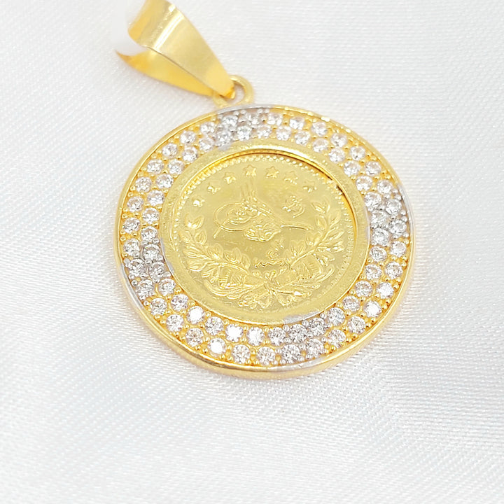 21K تعليقة رشادي مرصع-مجوهرات الشيخ سعيد-Saeed Jewelry 