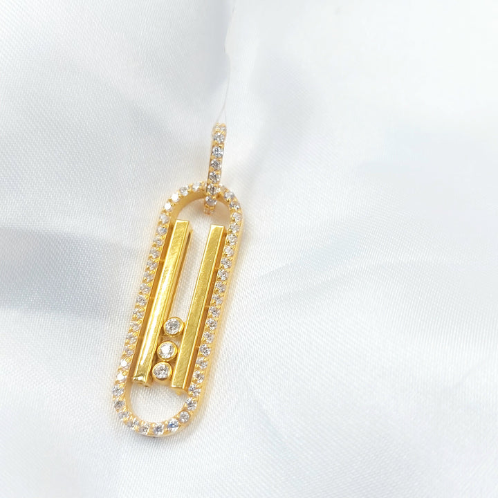 21K تعليقة اكسترا مرصع-مجوهرات الشيخ سعيد-Saeed Jewelry 