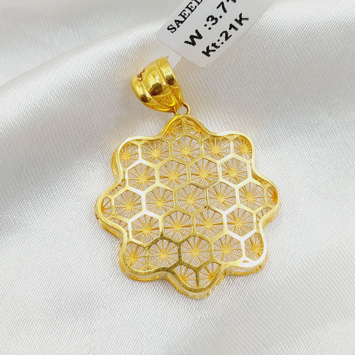 21K Gold Rose Pendant by Saeed Jewelry - Image 5