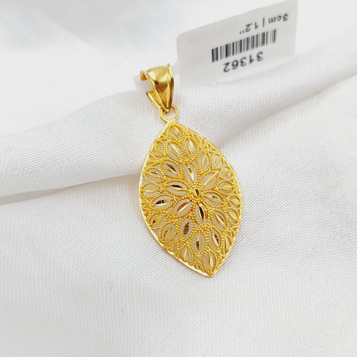 21K Gold Tears Pendant by Saeed Jewelry - Image 3