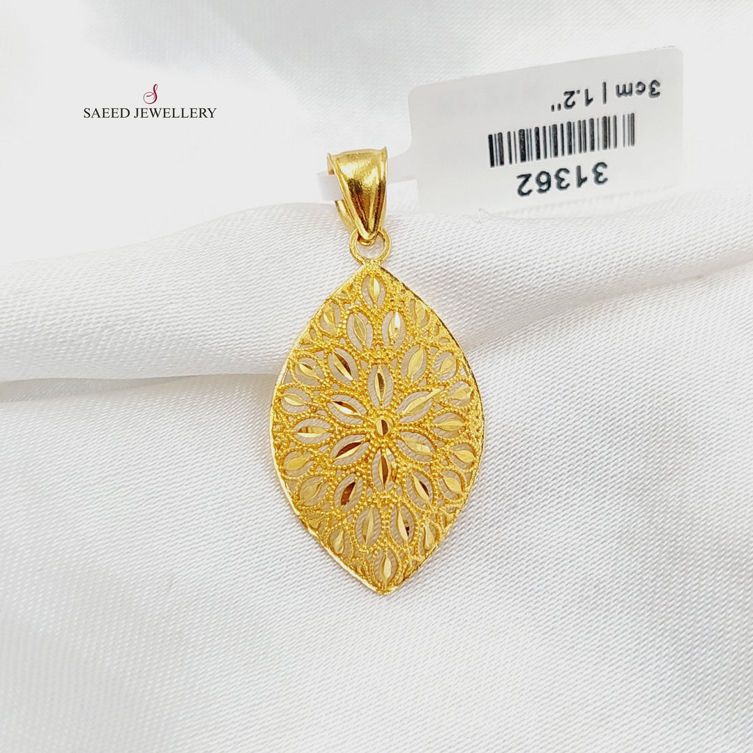 21K Gold Tears Pendant by Saeed Jewelry - Image 1