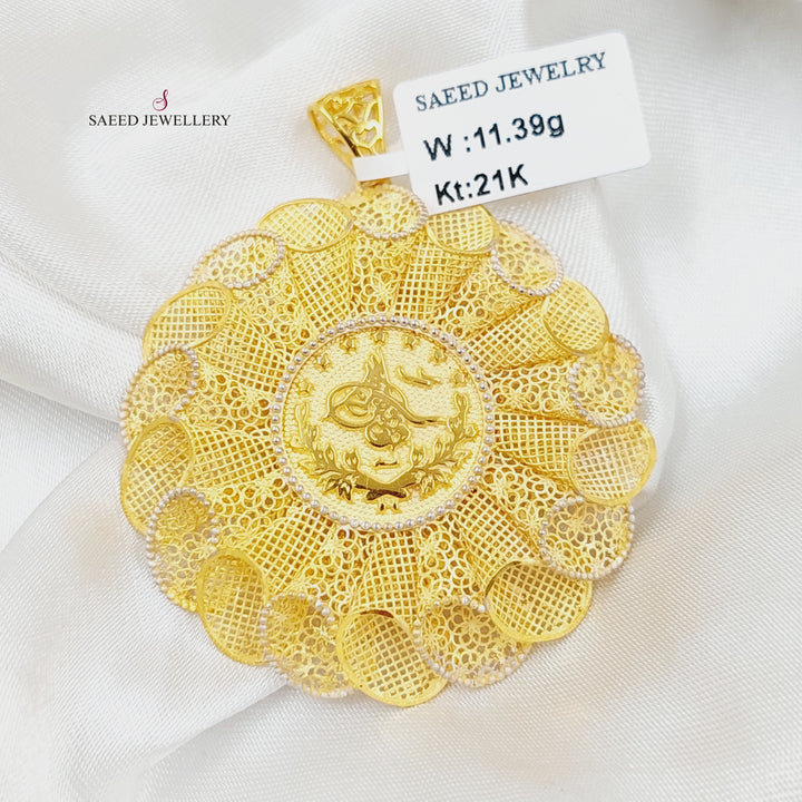 21K تعليقة رشادي مرصع-مجوهرات الشيخ سعيد-Saeed Jewelry 