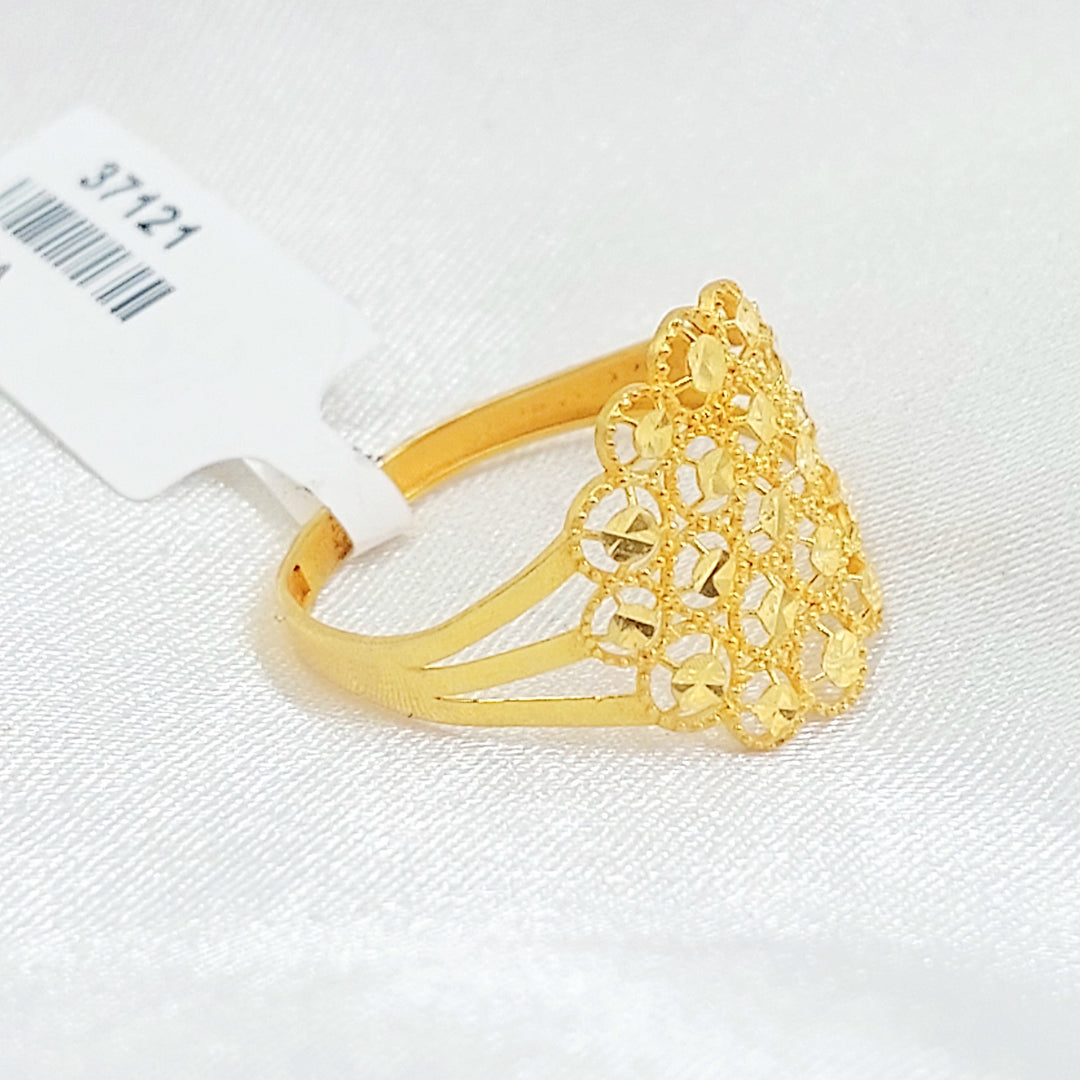 21K خاتم خلية النحل-مجوهرات الشيخ سعيد-Saeed Jewelry 