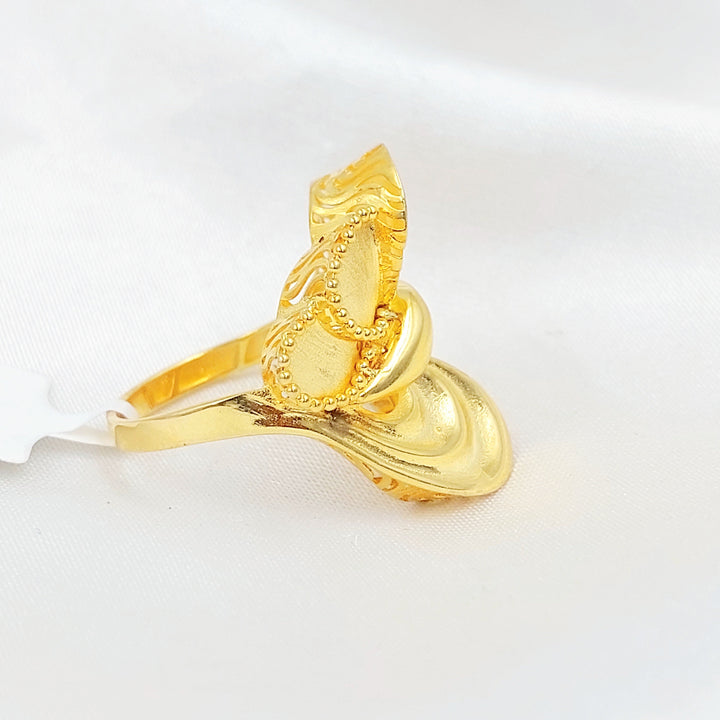 21K خاتم وردة اكسترا-مجوهرات الشيخ سعيد-Saeed Jewelry 