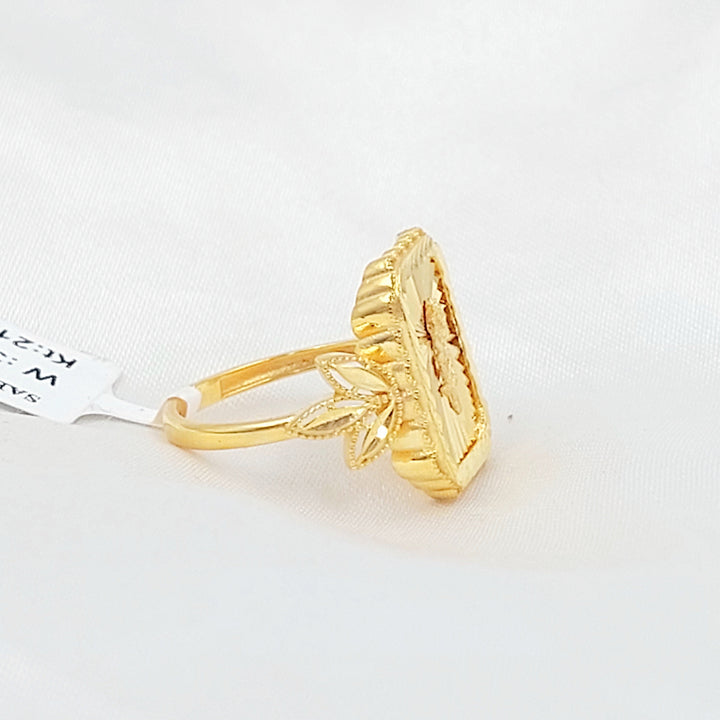 21K خاتم اونصه اكسترا-مجوهرات الشيخ سعيد-Saeed Jewelry 