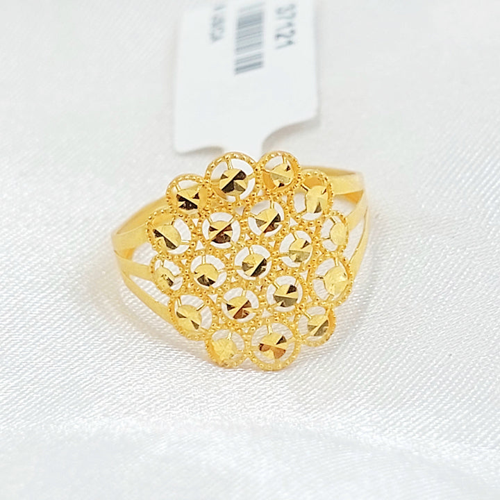 21K خاتم خلية النحل-مجوهرات الشيخ سعيد-Saeed Jewelry 