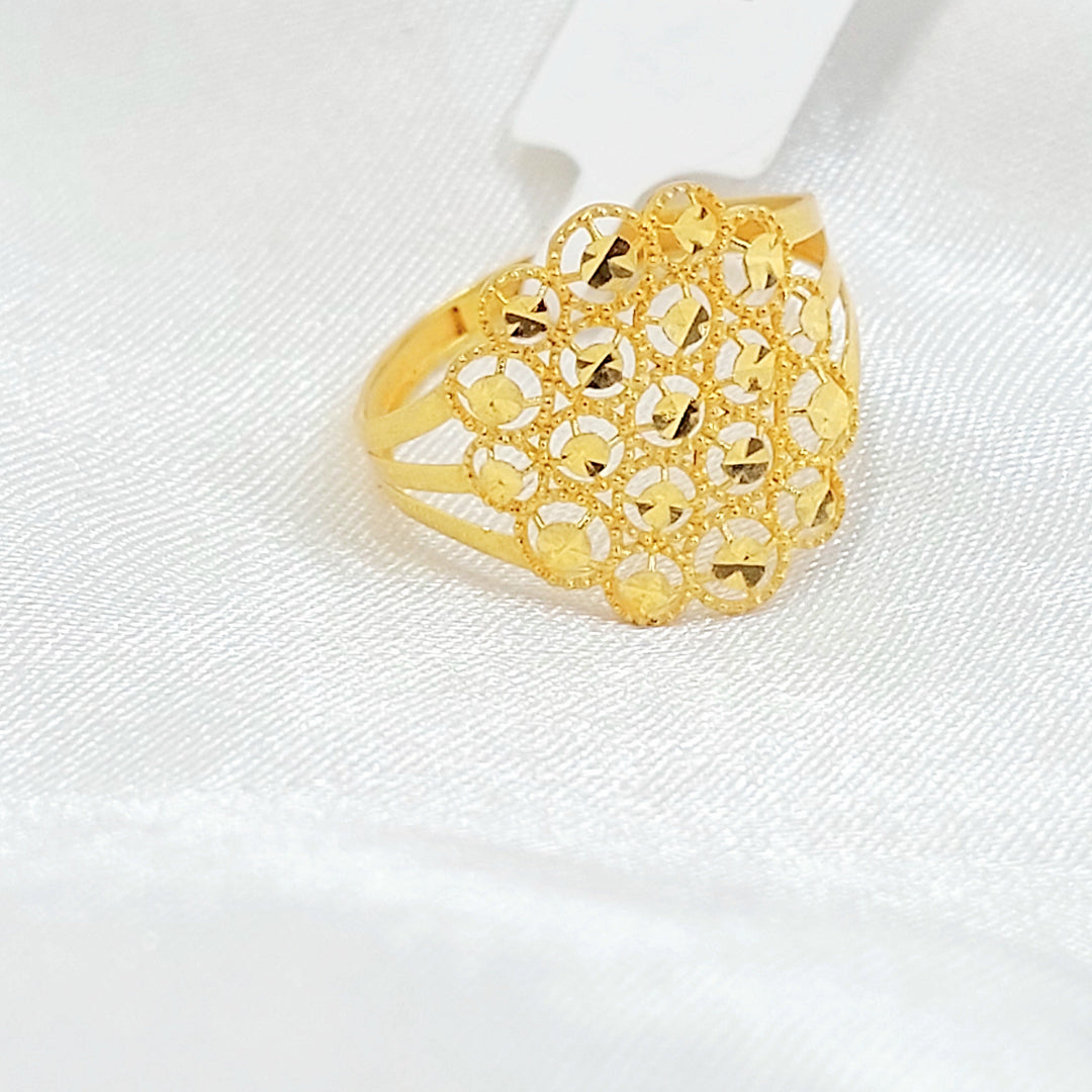 21K خاتم خلية النحل-مجوهرات الشيخ سعيد-Saeed Jewelry 