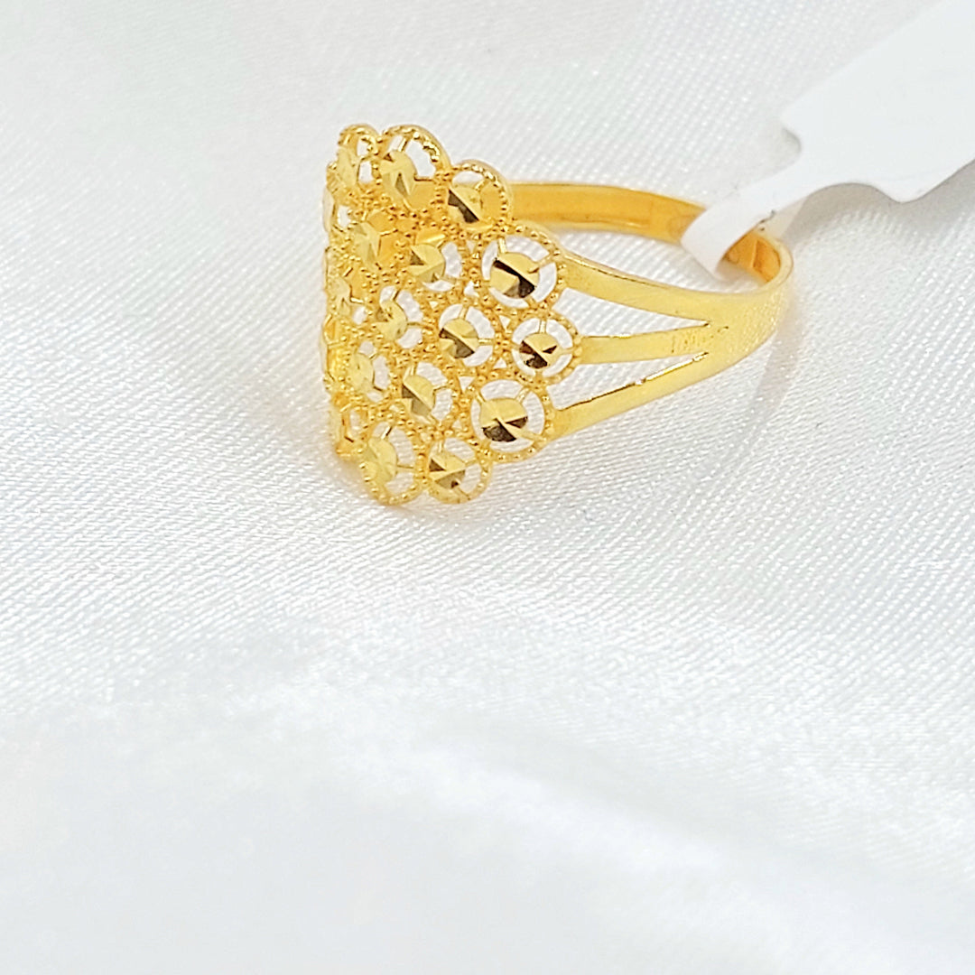 21K خاتم خلية النحل-مجوهرات الشيخ سعيد-Saeed Jewelry 