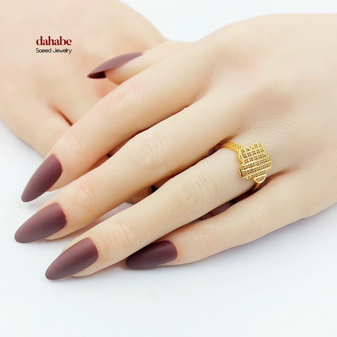 21K خاتم اكسترا-مجوهرات الشيخ سعيد-Saeed Jewelry 