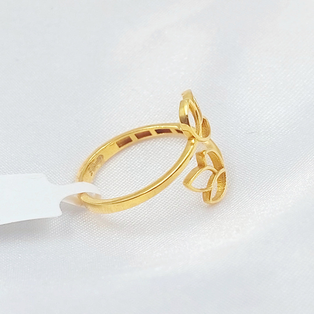 21K خاتم ورق الشجر-مجوهرات الشيخ سعيد-Saeed Jewelry 