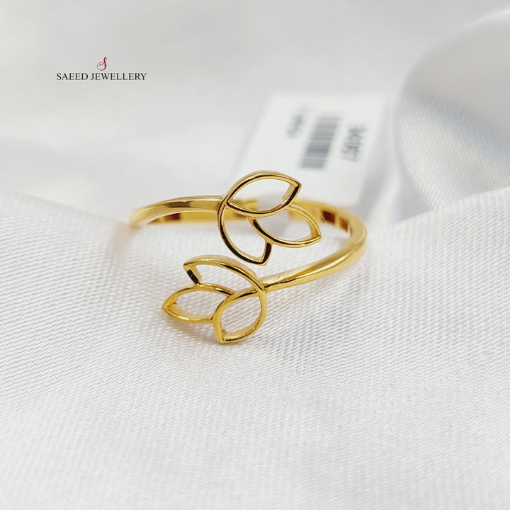 Leaf Ring Made of 21K Gold by Saeed Jewelry 