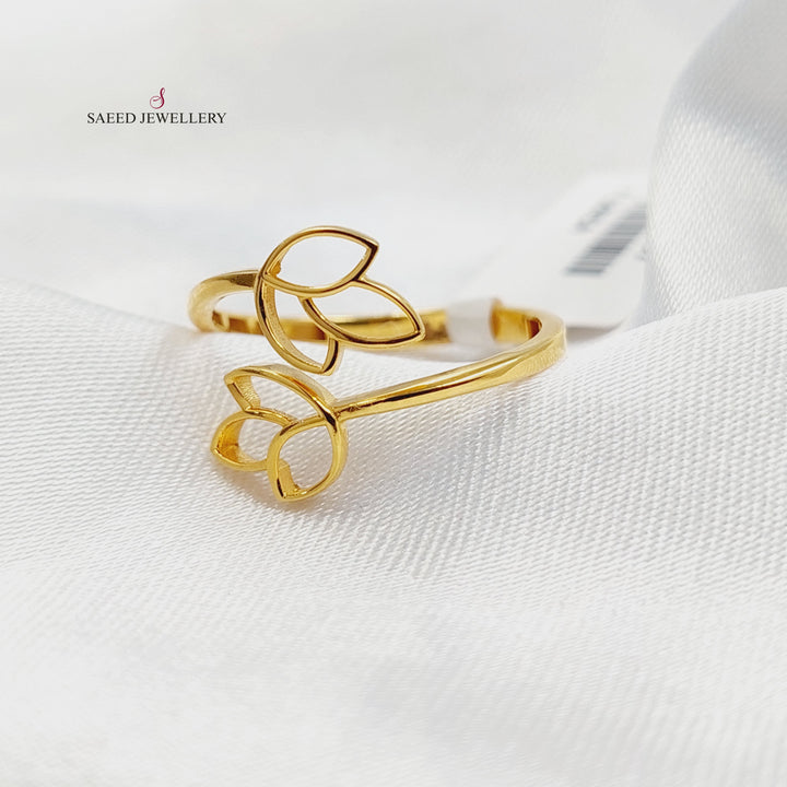 Leaf Ring Made of 21K Gold by Saeed Jewelry 