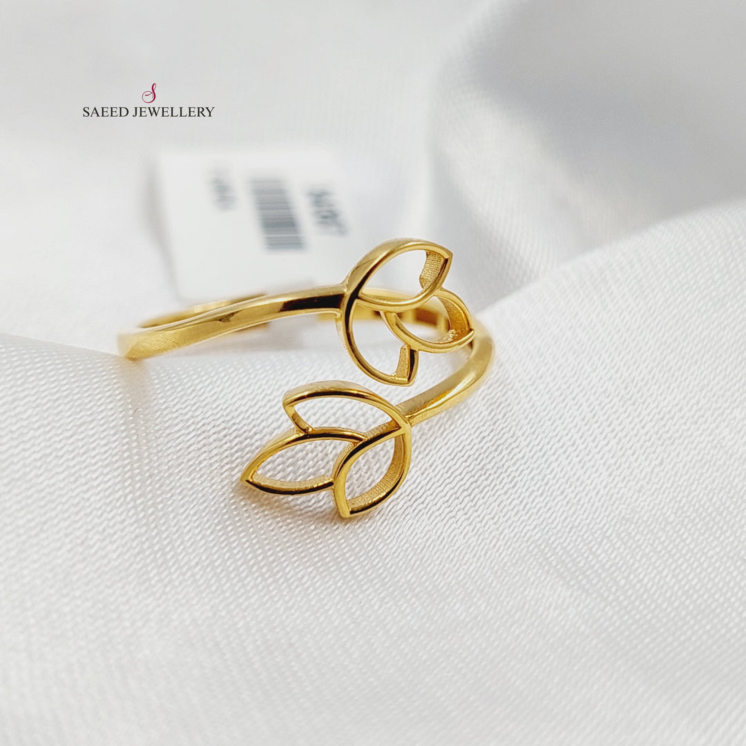 Leaf Ring Made of 21K Gold by Saeed Jewelry 