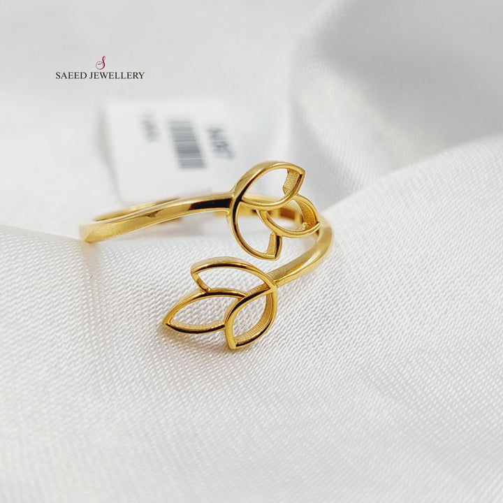 Leaf Ring Made of 21K Gold by Saeed Jewelry 