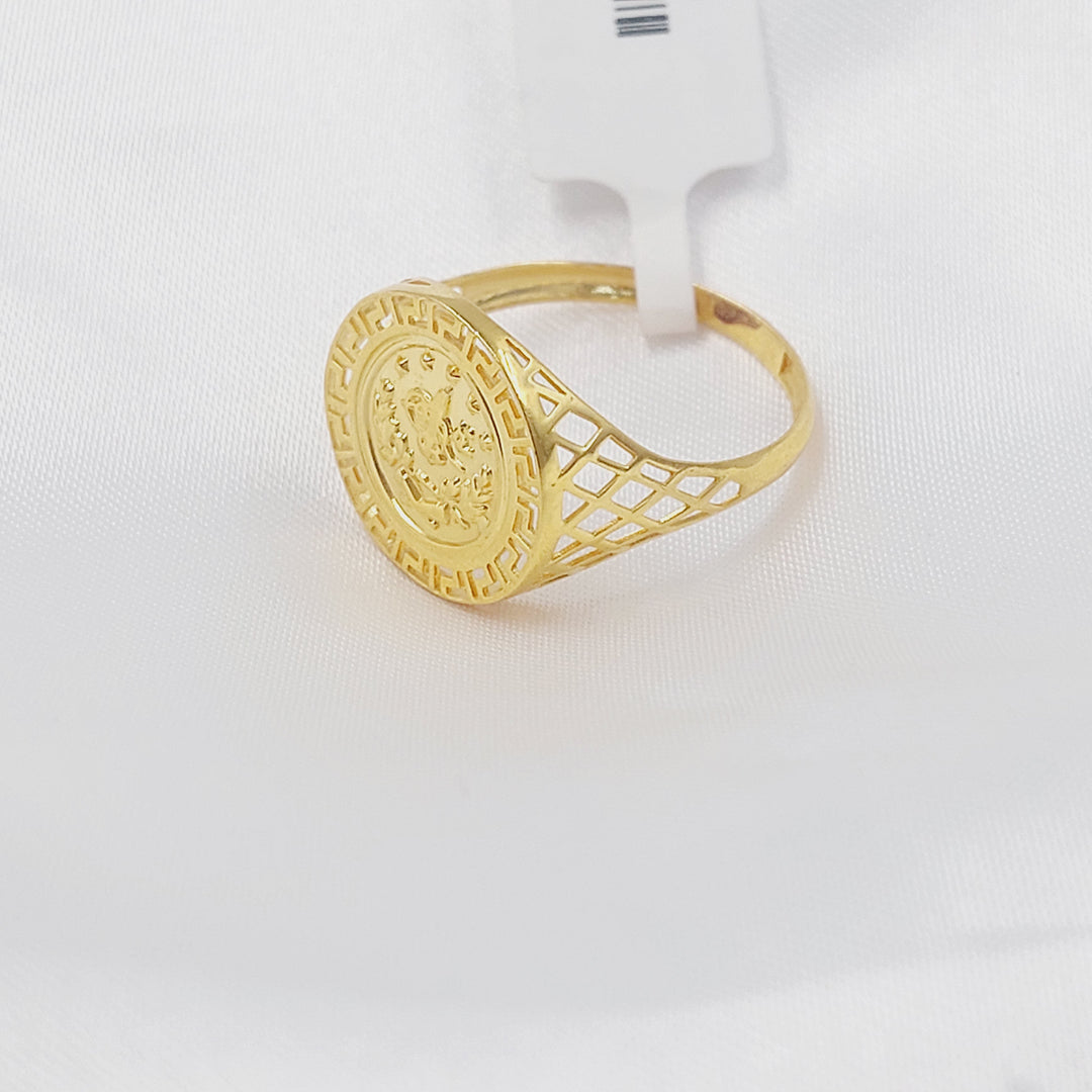 21K خاتم رشادي ناعم-مجوهرات الشيخ سعيد-Saeed Jewelry 