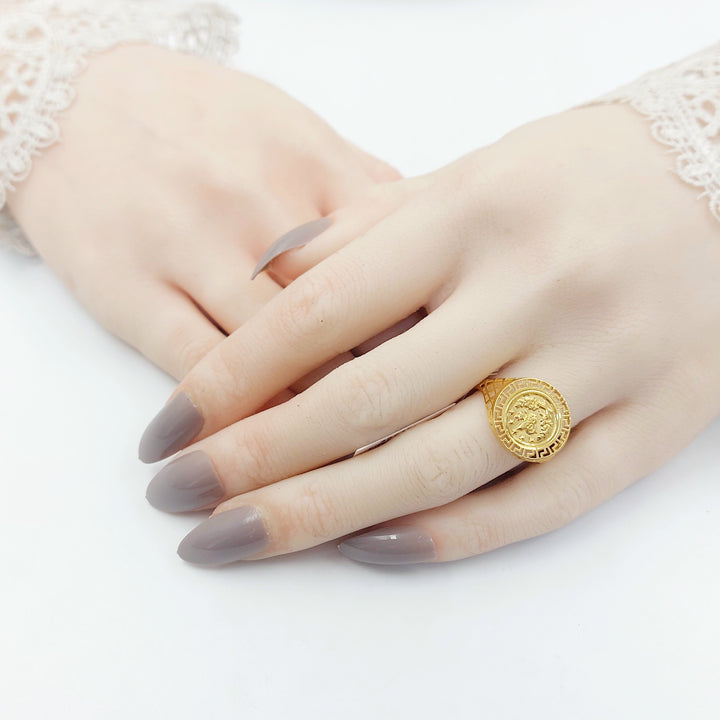 21K خاتم رشادي ناعم-مجوهرات الشيخ سعيد-Saeed Jewelry 