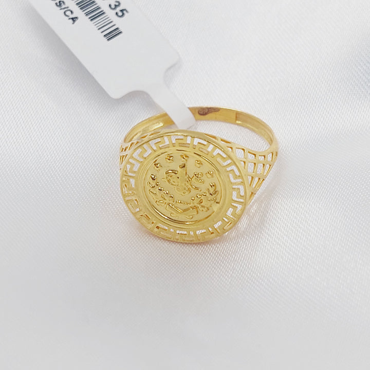 21K خاتم رشادي ناعم-مجوهرات الشيخ سعيد-Saeed Jewelry 