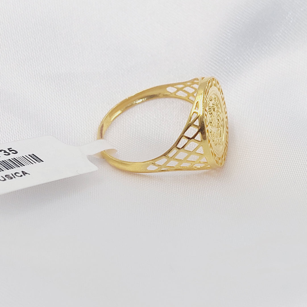 21K خاتم رشادي ناعم-مجوهرات الشيخ سعيد-Saeed Jewelry 