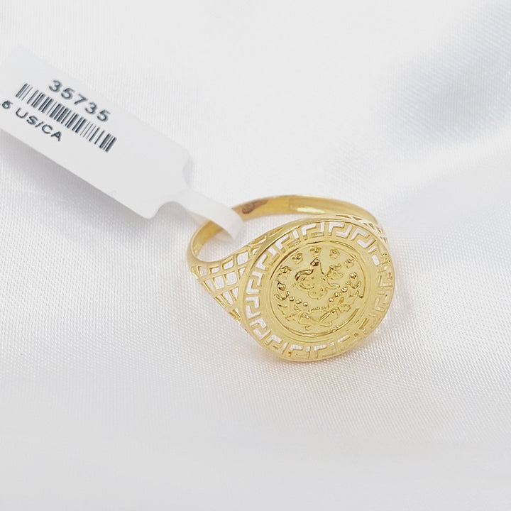 21K خاتم رشادي ناعم-مجوهرات الشيخ سعيد-Saeed Jewelry 