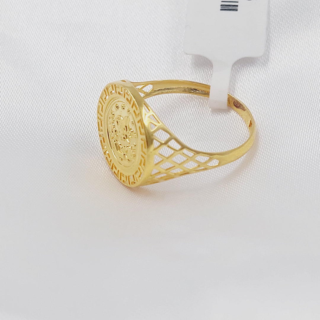 21K خاتم رشادي ناعم-مجوهرات الشيخ سعيد-Saeed Jewelry 