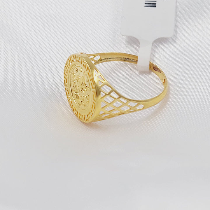 21K خاتم رشادي ناعم-مجوهرات الشيخ سعيد-Saeed Jewelry 