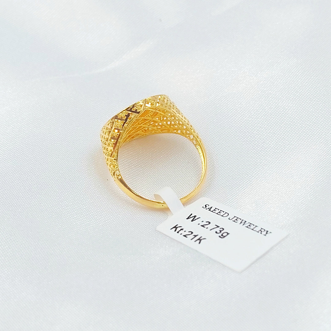 21K خاتم رشادي-مجوهرات الشيخ سعيد-Saeed Jewelry 