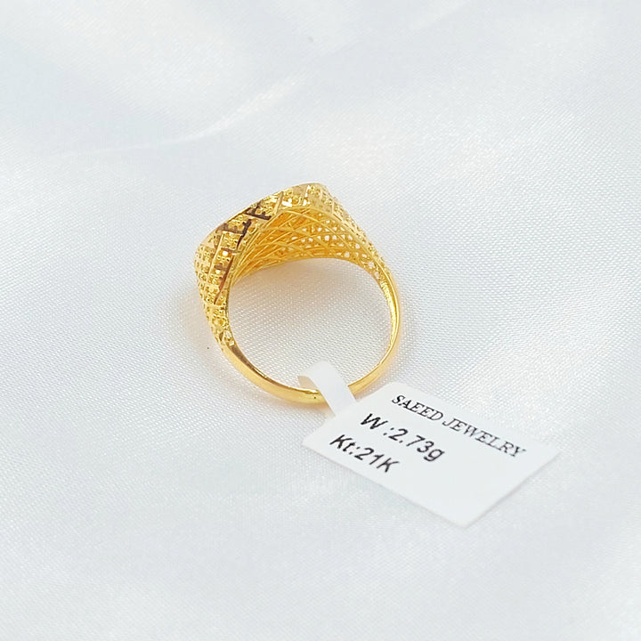 21K خاتم رشادي-مجوهرات الشيخ سعيد-Saeed Jewelry 