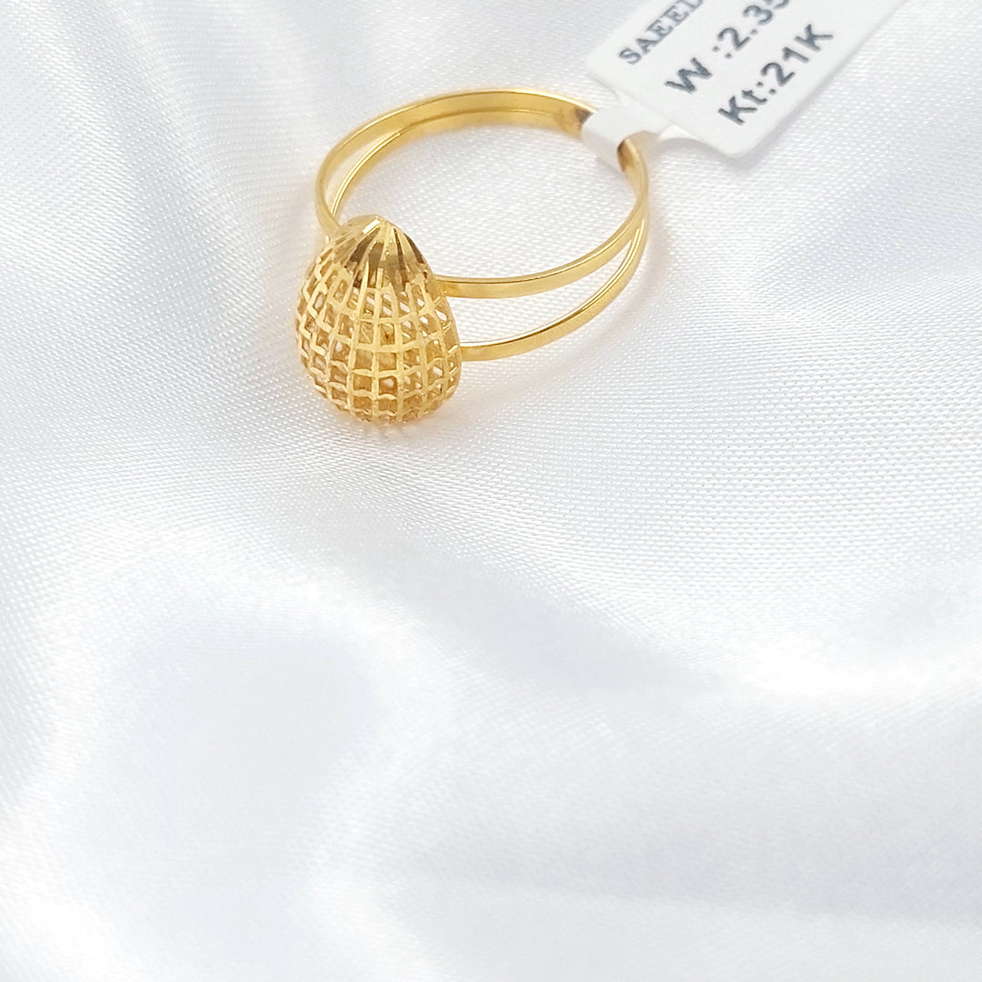 21K خاتم لوزة-مجوهرات الشيخ سعيد-Saeed Jewelry 