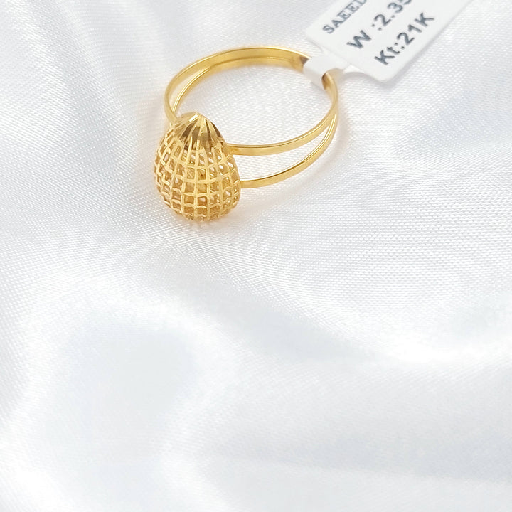 21K خاتم لوزة-مجوهرات الشيخ سعيد-Saeed Jewelry 
