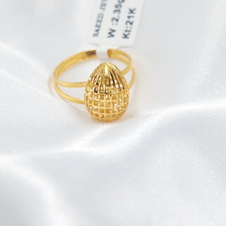 21K خاتم لوزة-مجوهرات الشيخ سعيد-Saeed Jewelry 