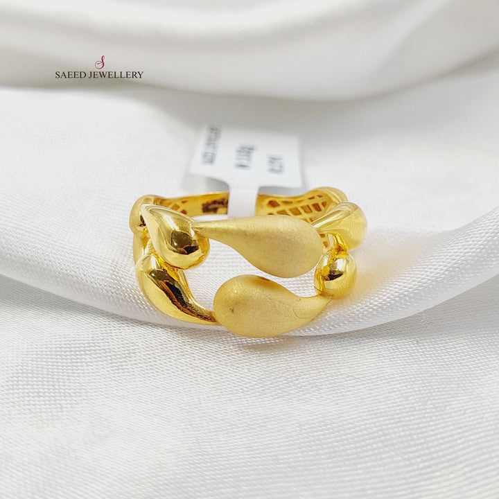 Almond Ring Made of 21K Gold by Saeed Jewelry 