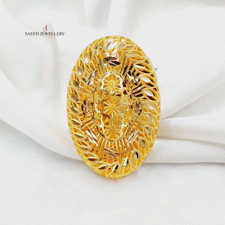 21K Gold Bahraini Ring by Saeed Jewelry - Image 3