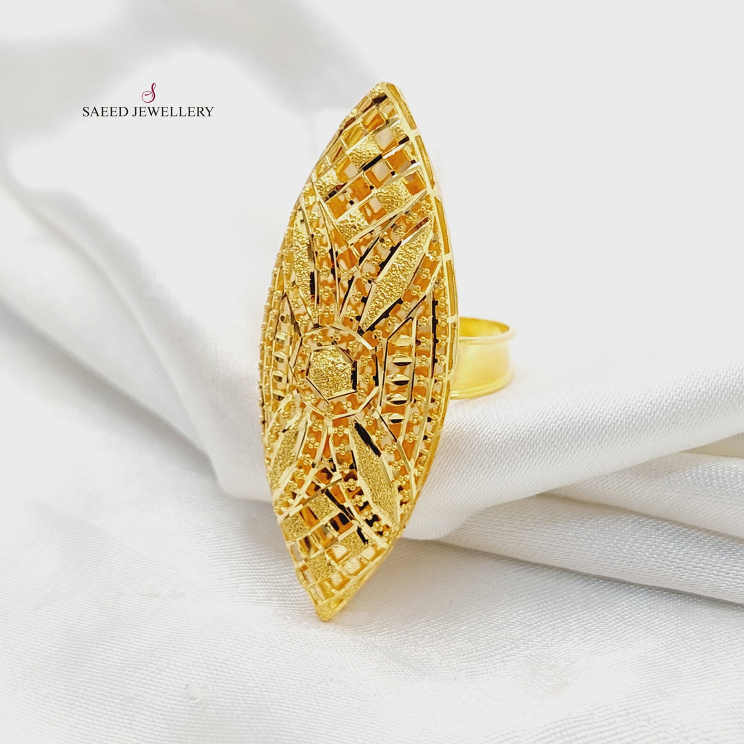 21K Gold Bahraini Ring by Saeed Jewelry - Image 3